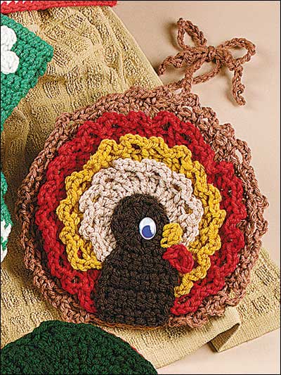 crochet towel turkey topper patterns pattern thanksgiving kitchen fall toppers canvas plastic knit autumn towels easy yarn crafts holder crocheting