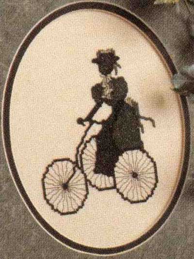 bike rider silhouette. Bicycle Ride Victorian