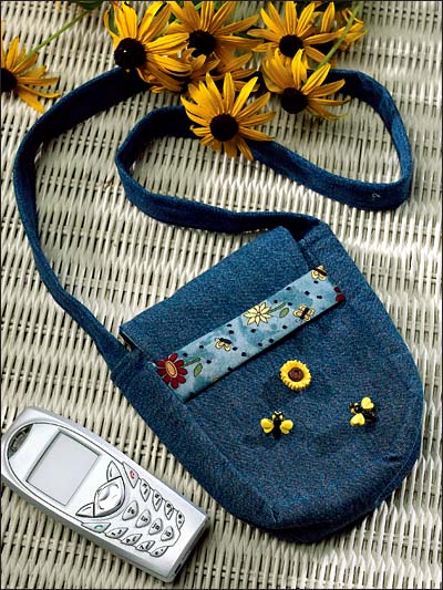 Cell Phone Purse -- Free Quilting Pattern -- Quilted Bag