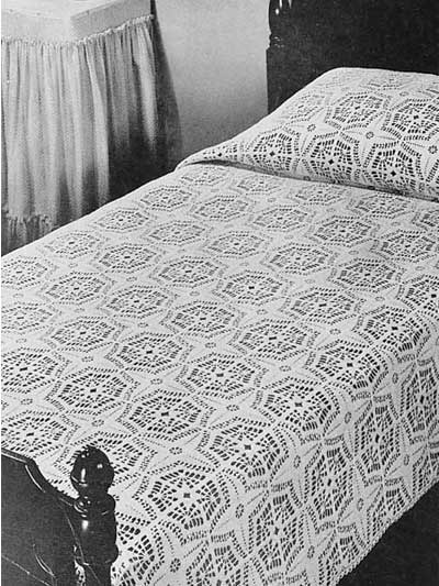 Compass Bedspread Free Crochet Pattern
