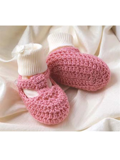 T-Strap Booties free crochet pattern boots shoes baby infant newborn