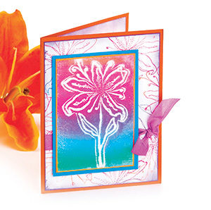 Rainbow Petals Reverse-Image Stamping Project