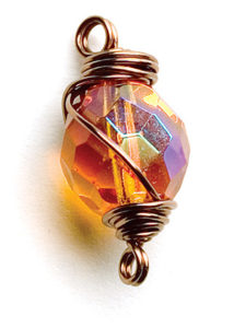 Wrapped Amber Bead