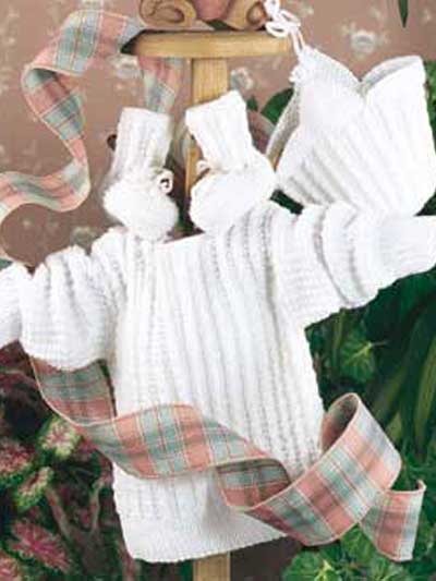 Infant's Mini-Cable Sweater Set photo
