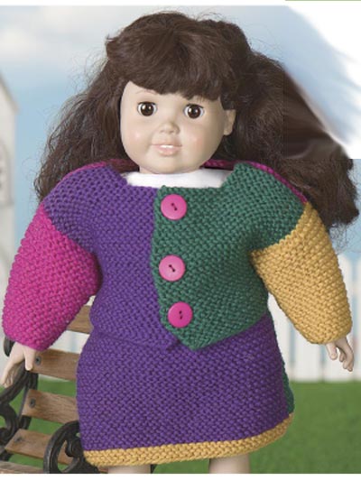 Garter -Stitch Doll Suit photo