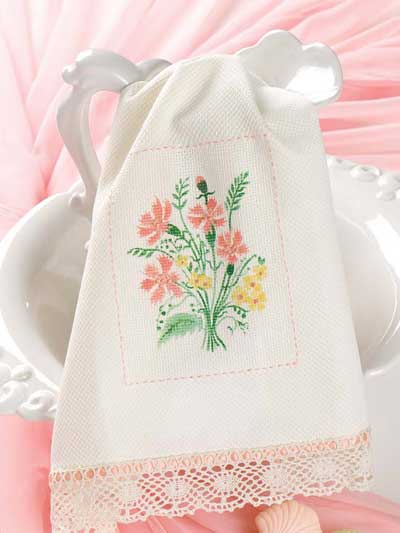 Stenciled Wildflowers Showcase Towel photo