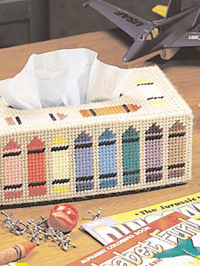 Crayon Tissue Box Topper photo