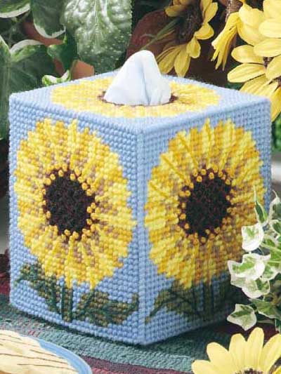 Sunflower Tissue Box Cover photo
