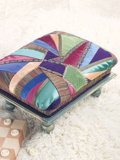 Crazy Quilted Tuffet photo