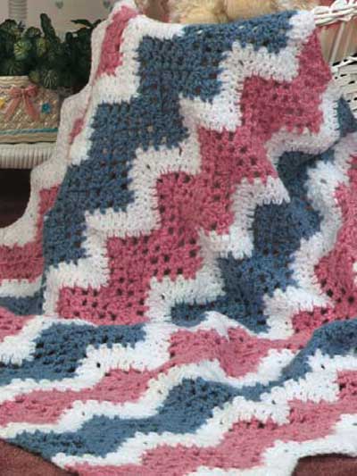 Baby's Quick Ripple Afghan photo
