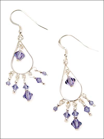 Lavender Drops Chandelier Earrings photo