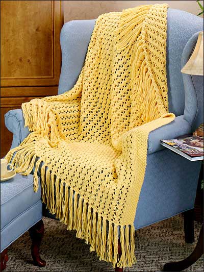 Quick Openwork Lace Afghan photo