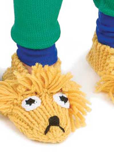 Knit Lion Slippers photo