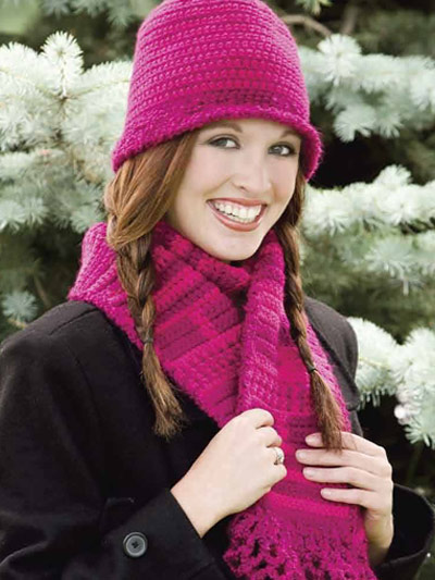 Berry-licious Scarf & Hat photo