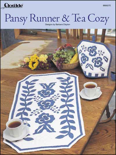 Pansy Table Runner & Tea Cozy photo