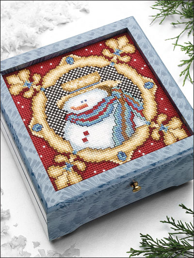 Snowman Tapestry Box photo
