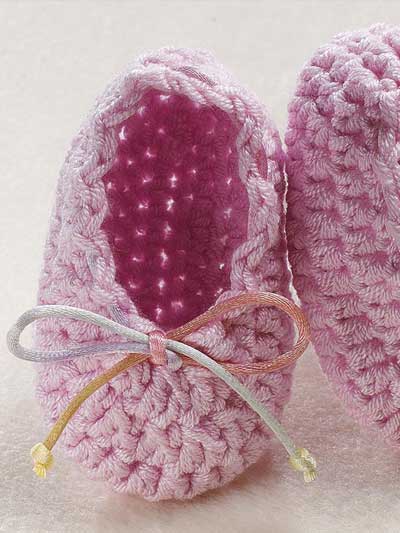 Ballet Slippers - Crochet | Free Patterns