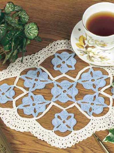 Touch-of-Blue Doily photo
