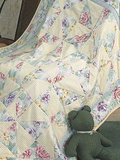 Fluffy Pinwheels Flannel Baby Quilt photo