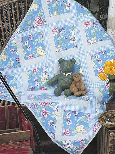 Lazy Logs Flannel Baby Quilt photo