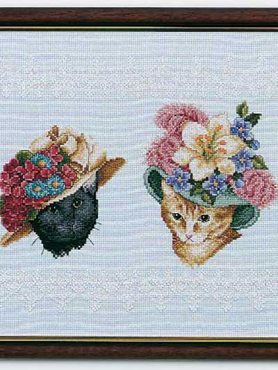 Cats in Floral Hats photo