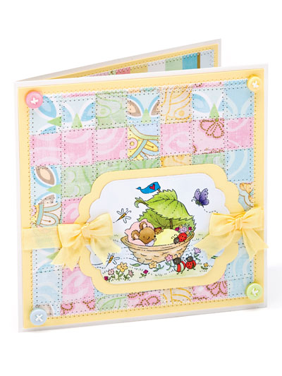Woven Paper Baby Card photo