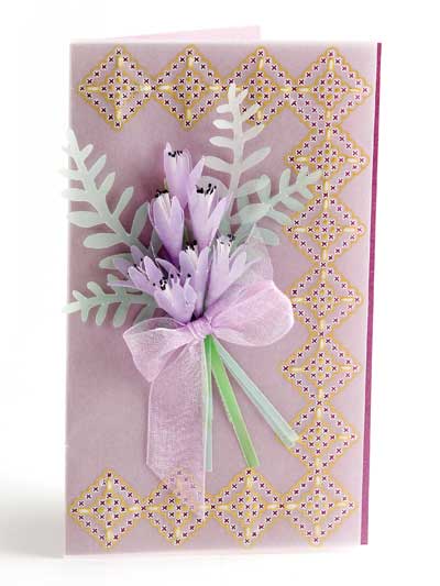Lavender Bouquet Card Design photo