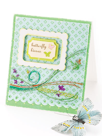 Butterfly Kisses Card Design photo