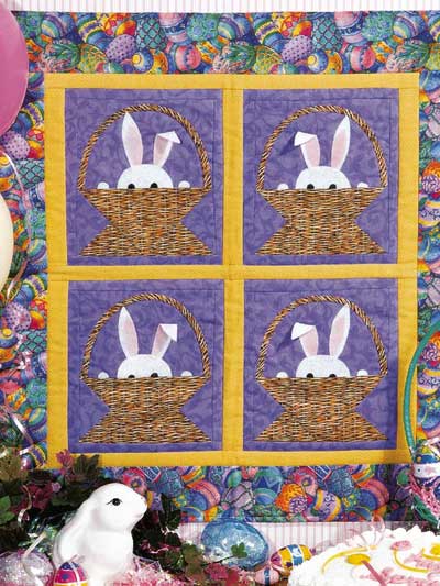 Bunnies in a Basket Baby Quilt photo