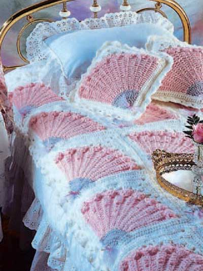 Lady's Fan Coverlet and Pillow photo