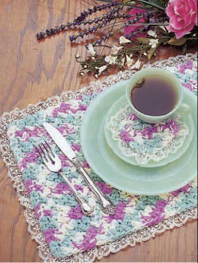 Lacy Place Mat and Coaster photo
