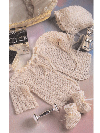 Old-Fashioned Baby Sweater Set photo